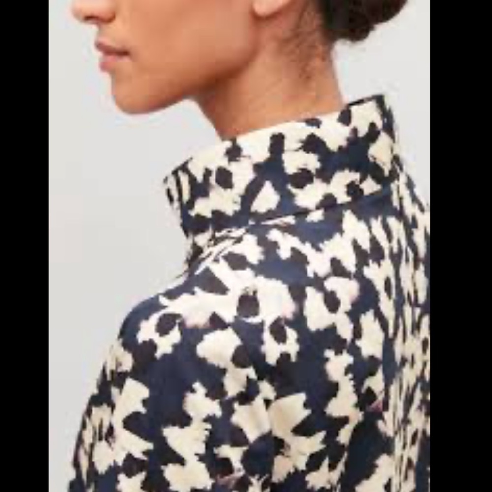 COS a-line standing collar 3/4 sleeve dress EUC sz 6